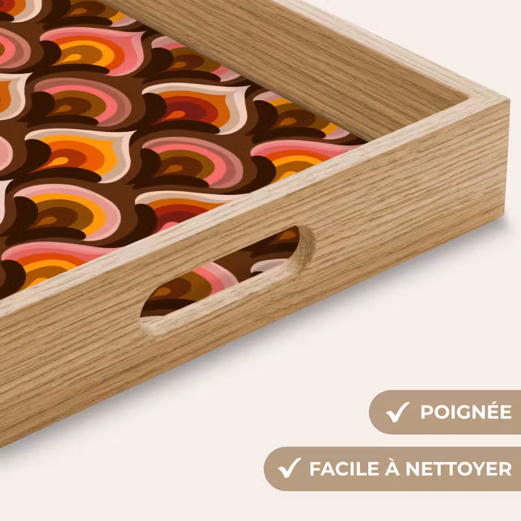 Plateau - Motif - Rétro - Coloré — 8