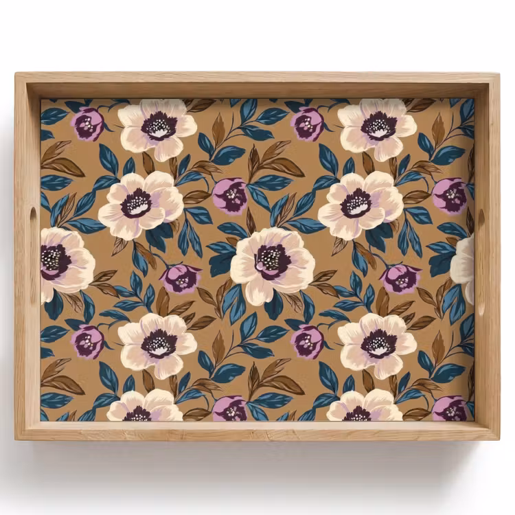 Plateau - Floral - Nature morte - Coloré — 1