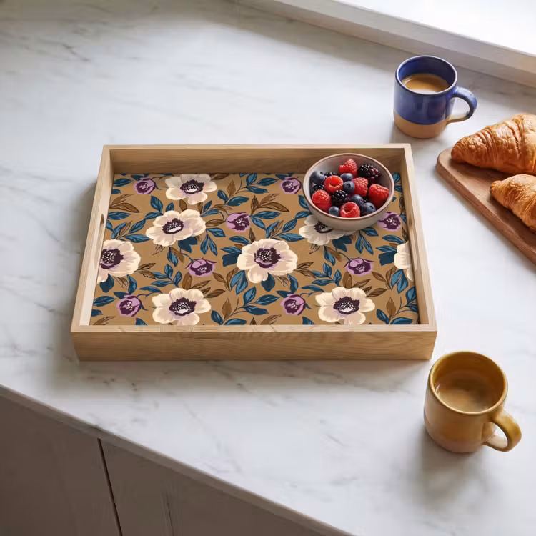 Plateau - Floral - Nature morte - Coloré — 3