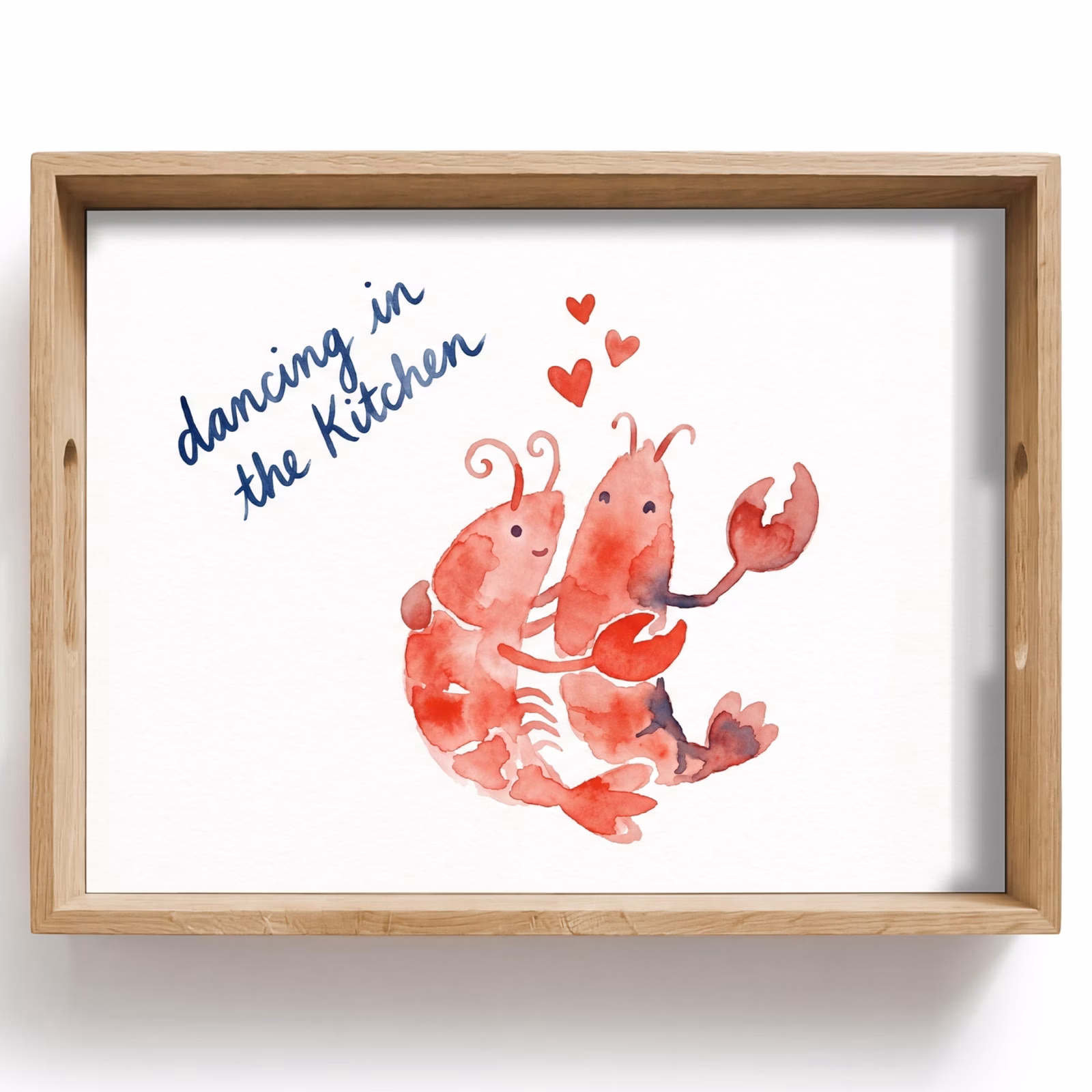 Plateau - Animal - Danse - Amour - Aquarelle - Rouge — 1