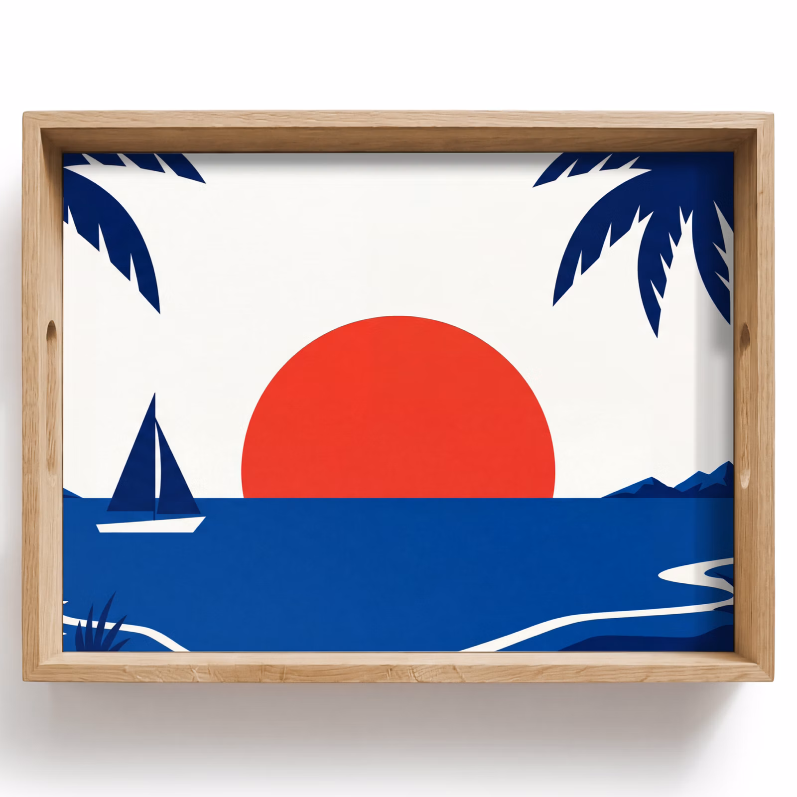 Plateau - Coucher de soleil - Mer - Palmier - Tropical - Moderne — 1