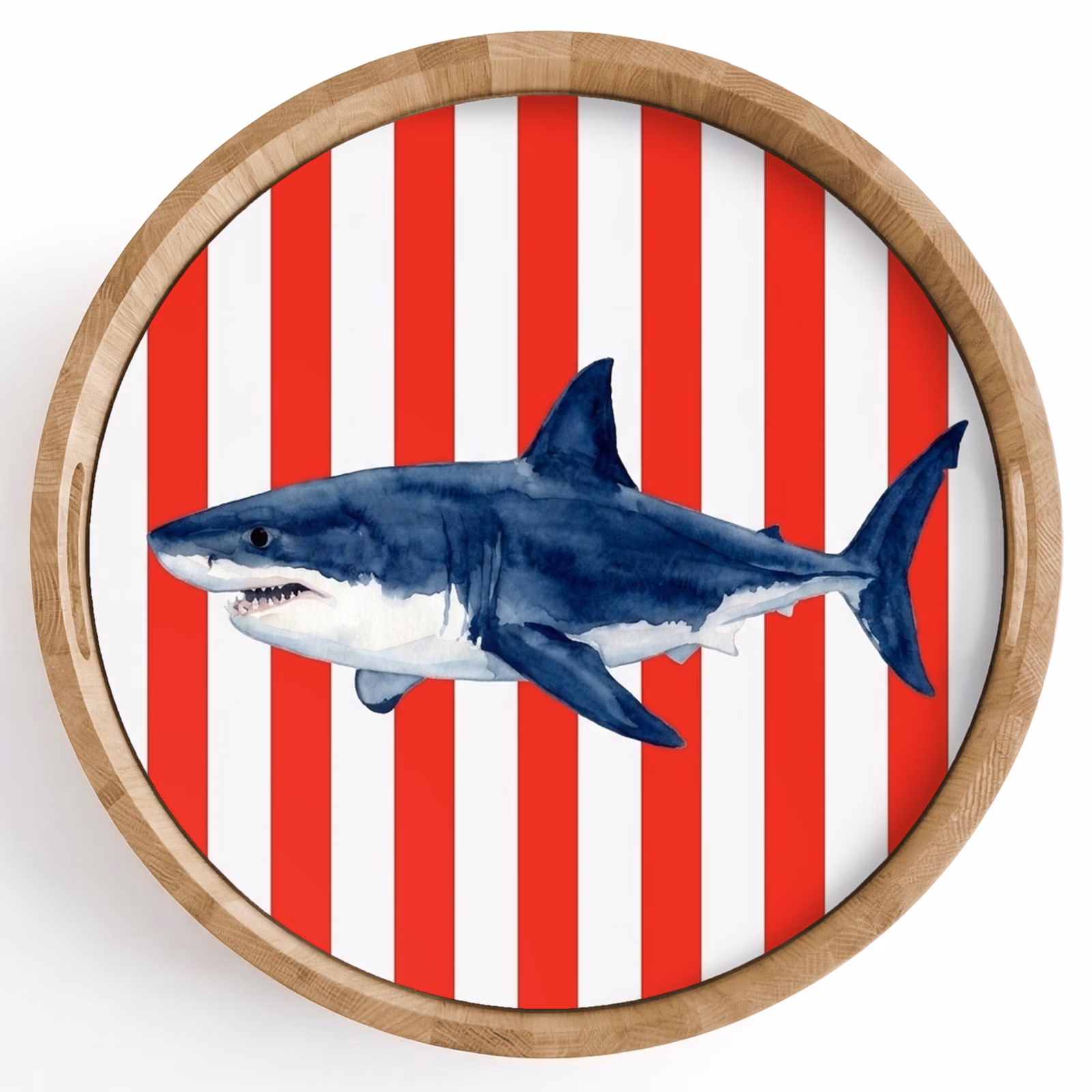 Plateau - Poisson - Requin - Mer - Illustration - Bleu — 1