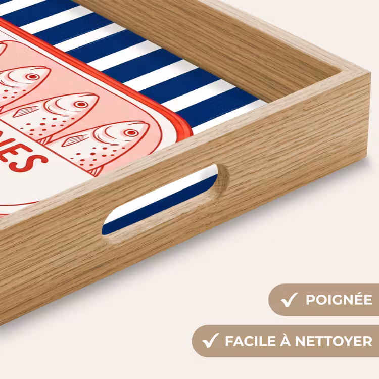 Plateau - Alimentation - Poisson - Conserves - Illustration - Rouge — 8