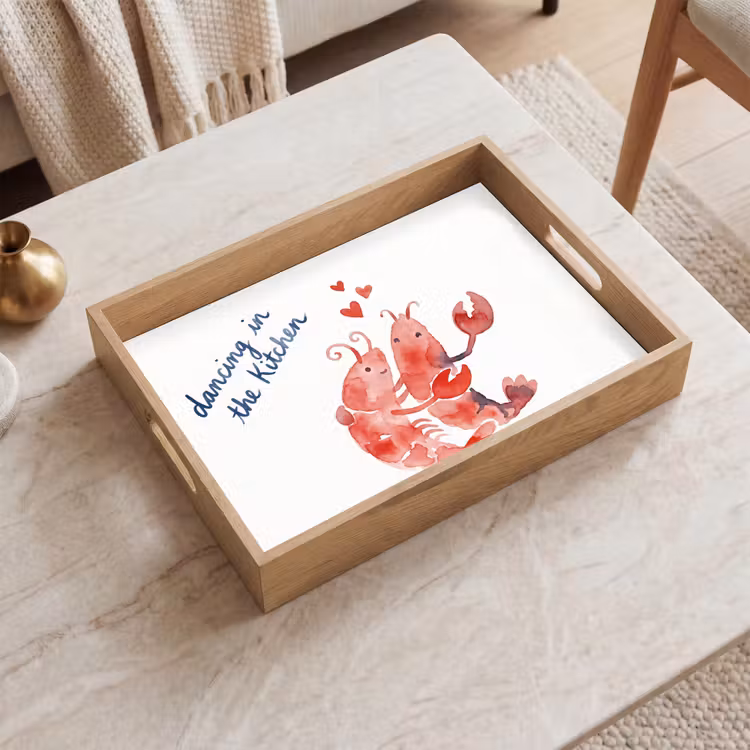Plateau - Animal - Danse - Amour - Aquarelle - Rouge — 2