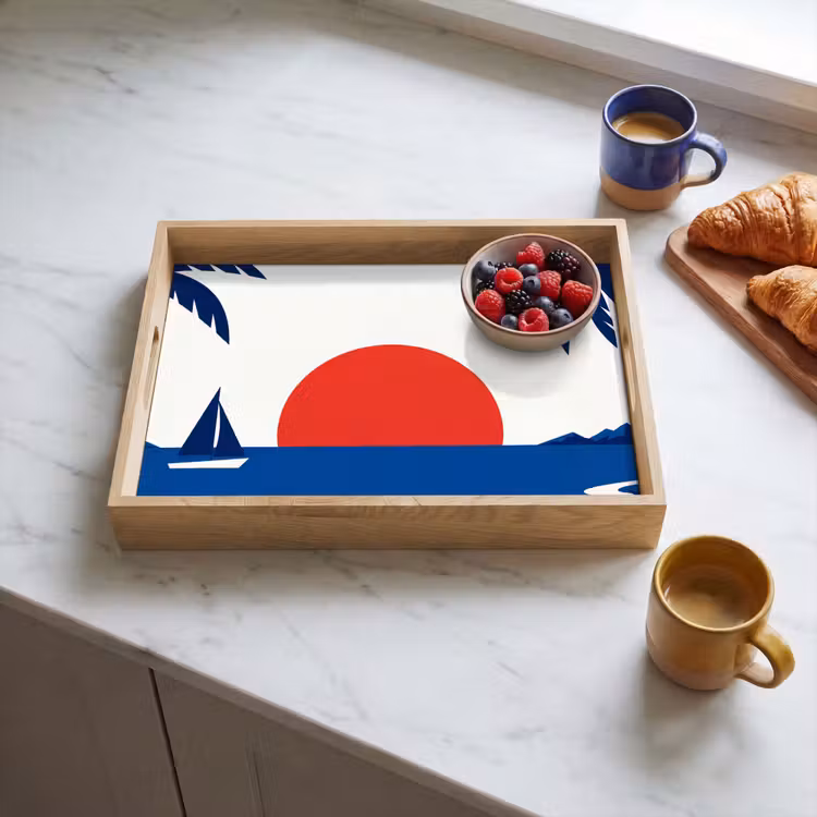Plateau - Coucher de soleil - Mer - Palmier - Tropical - Moderne — 3