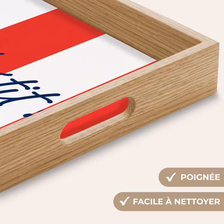 Plateau - Nourriture - Devise - Cuisine - Graphisme - Rouge et blanc — 8