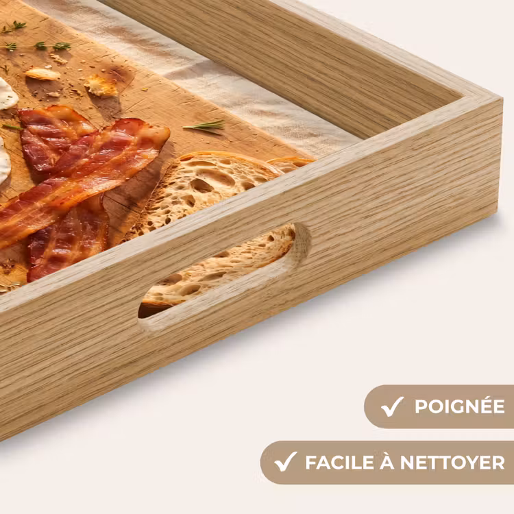 Plateau - Nourriture - Petit-déjeuner - Bois - Rustique - Jaune — 8