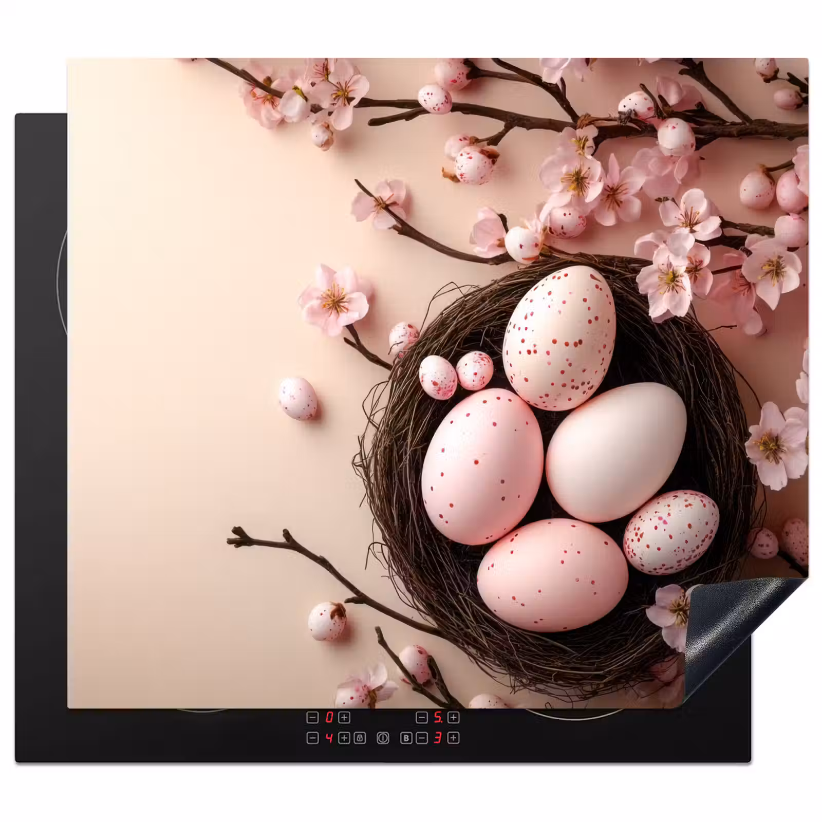 Protection plaque induction - Rose - Fleurs - Œufs — 1
