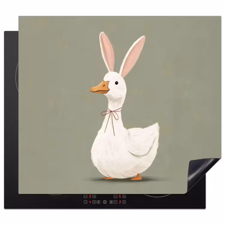 Protection plaque induction - Canard - Oreilles de lapin - Gris — 1