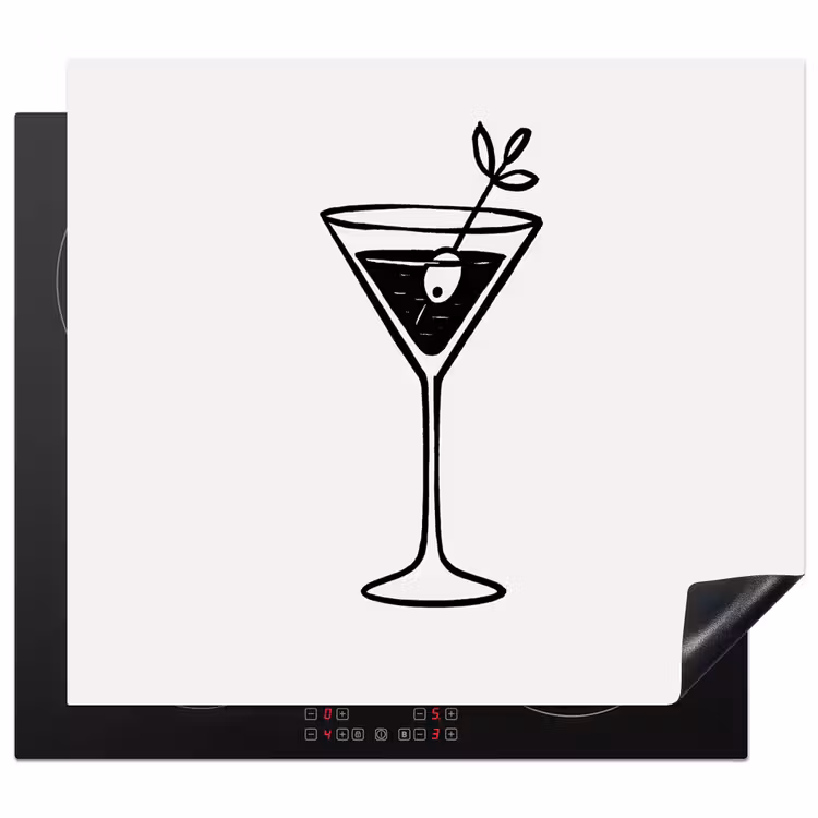 Protection plaque induction - Cocktail - Verre - Olive - Minimaliste — 1