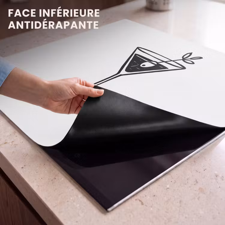 Protection plaque induction - Cocktail - Verre - Olive - Minimaliste — 7