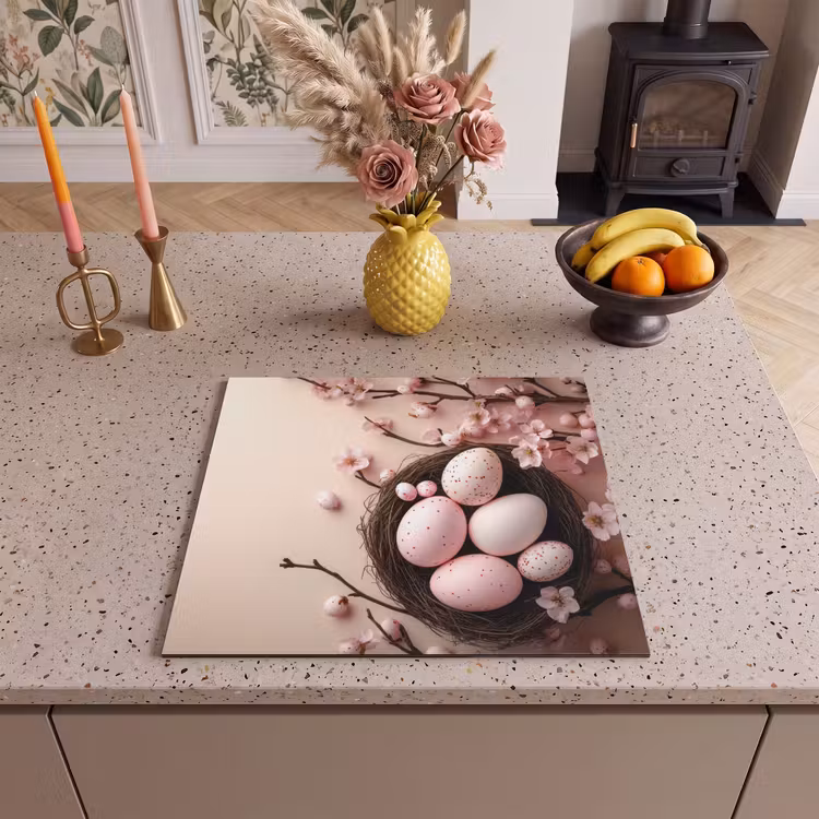 Protection plaque induction - Rose - Fleurs - Œufs — 3