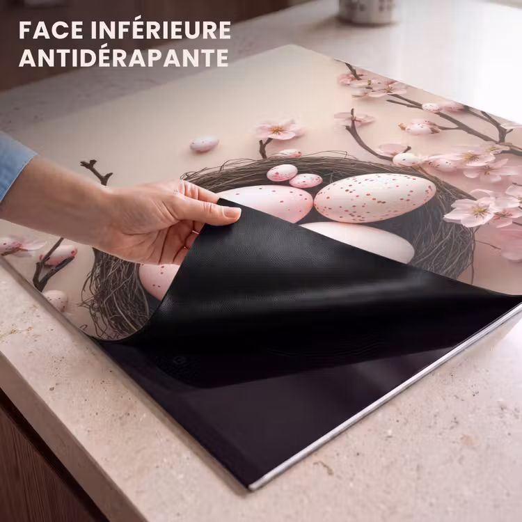 Protection plaque induction - Rose - Fleurs - Œufs — 7