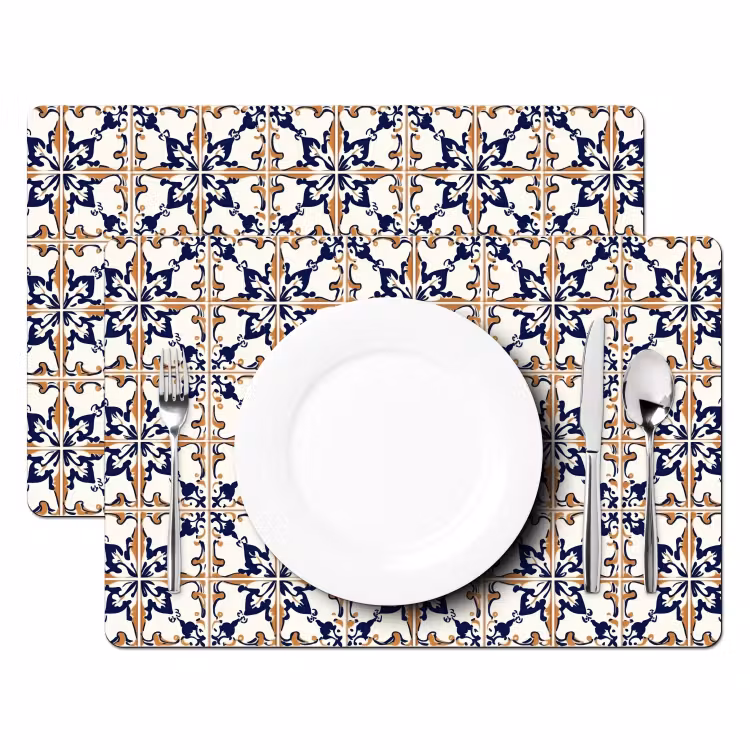 Set de table – 6 pièces - Classique - à motifs - coloré — 2