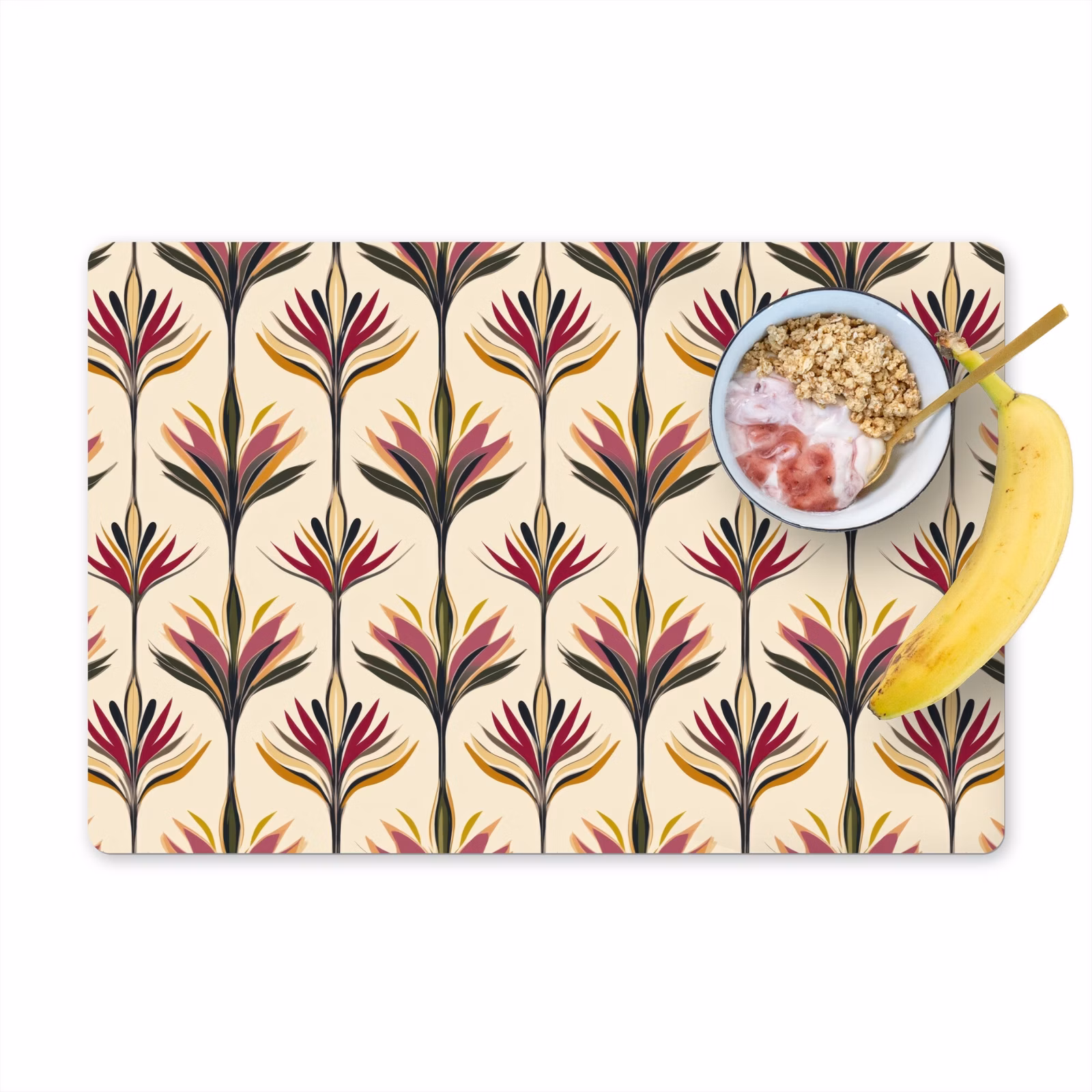 Set de table – 6 pièces - Éventail - Motif - Coloré — 1