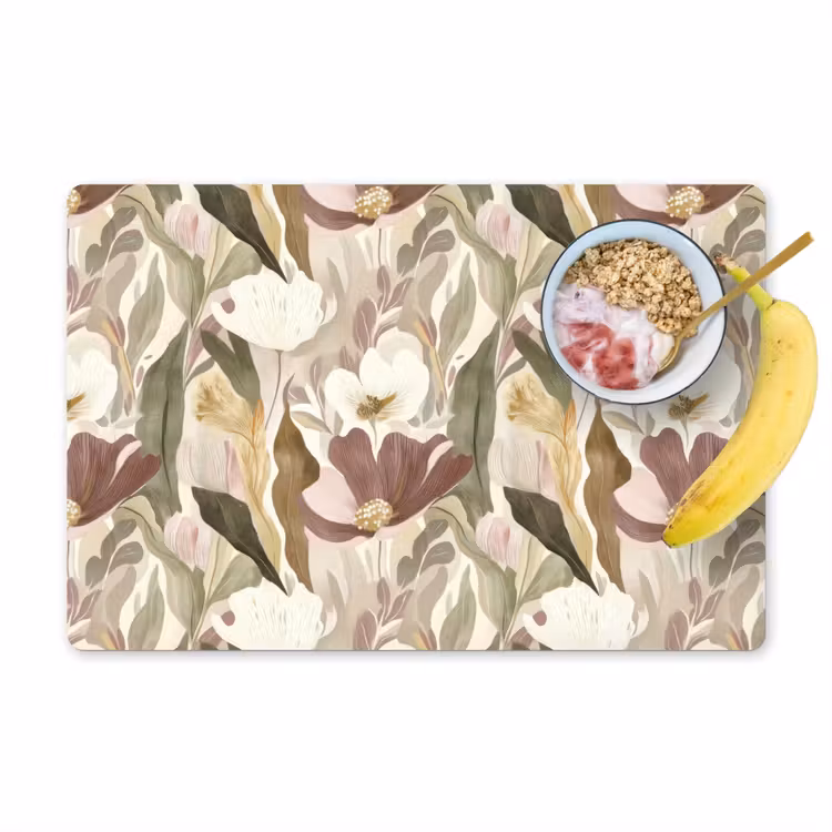 Set de table – 6 pièces - Fleurs - aquarelle - coloré — 1