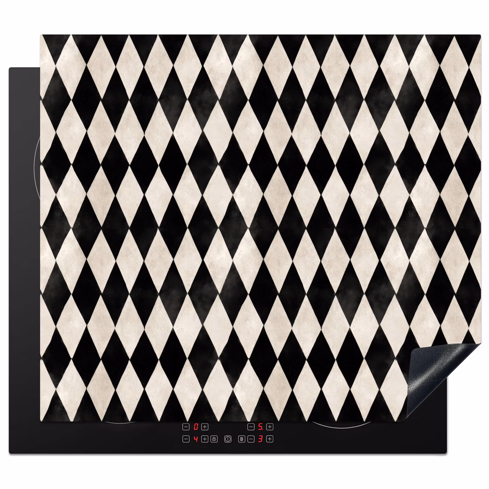 Protection plaque induction - Classique - Motif - Noir — 1
