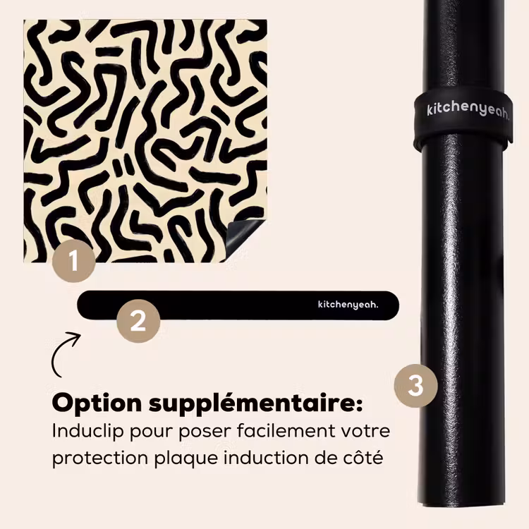 Protection plaque induction - Abstrait - Lignes - Noir — 8