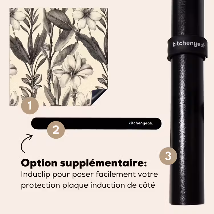 Protection plaque induction - Classique - Botanique - Noir - Beige — 8