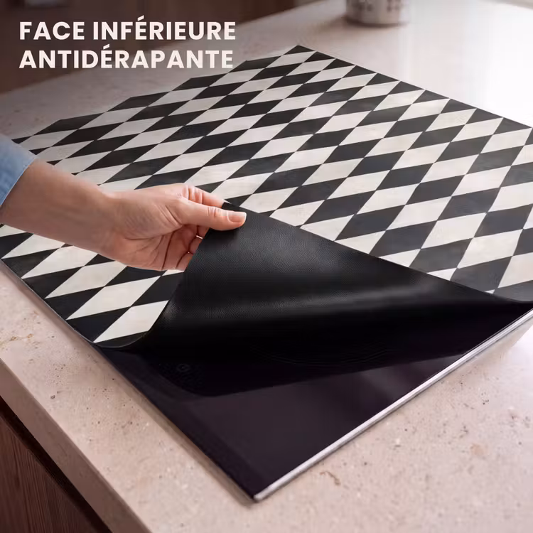Protection plaque induction - Classique - Motif - Noir — 7