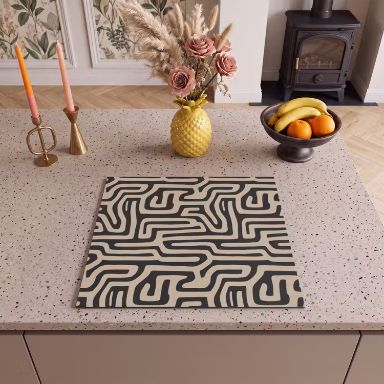 Protection plaque induction - Graphique - Lignes - Noir — 3