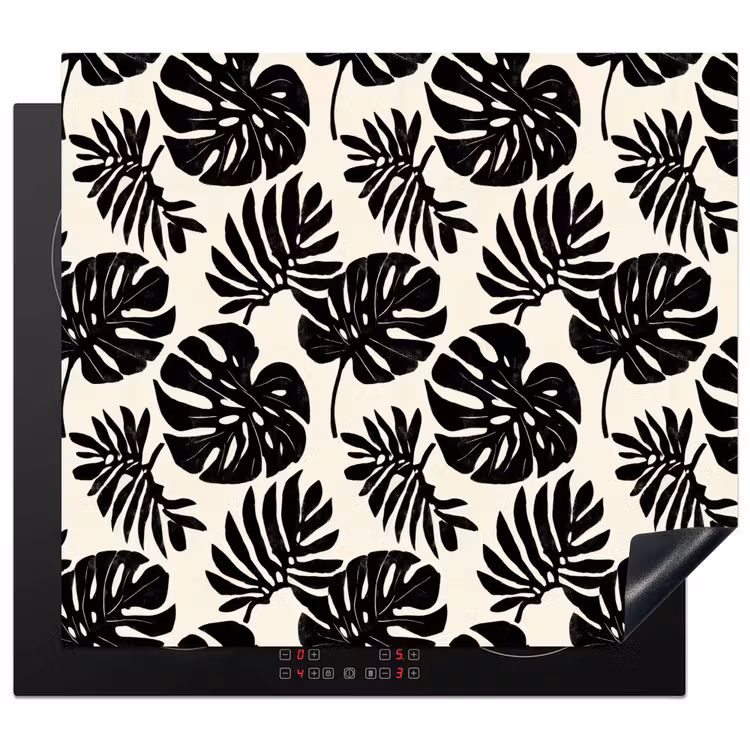 Protection plaque induction - Modern - Monstera - Noir — 1