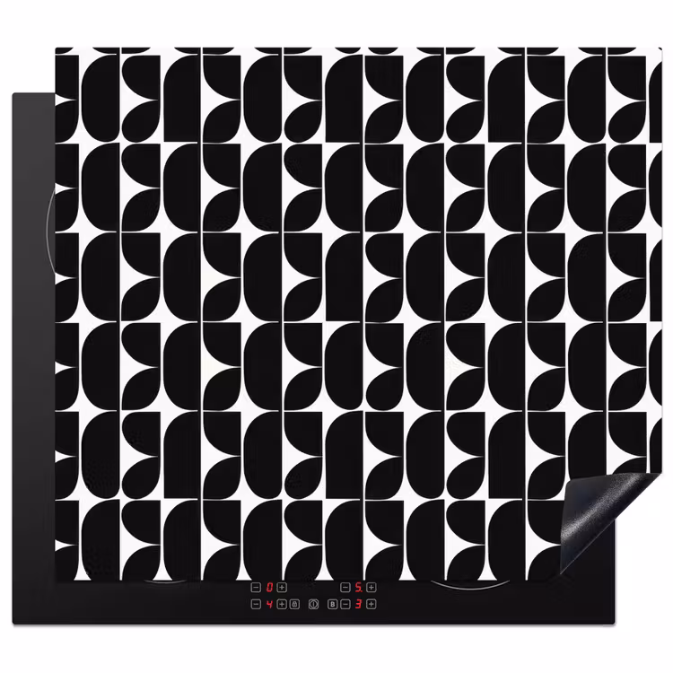 Protection plaque induction - Moderne - Géométrique - Noir — 1