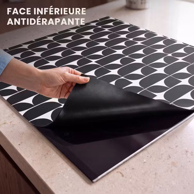 Protection plaque induction - Moderne - Géométrique - Noir — 7