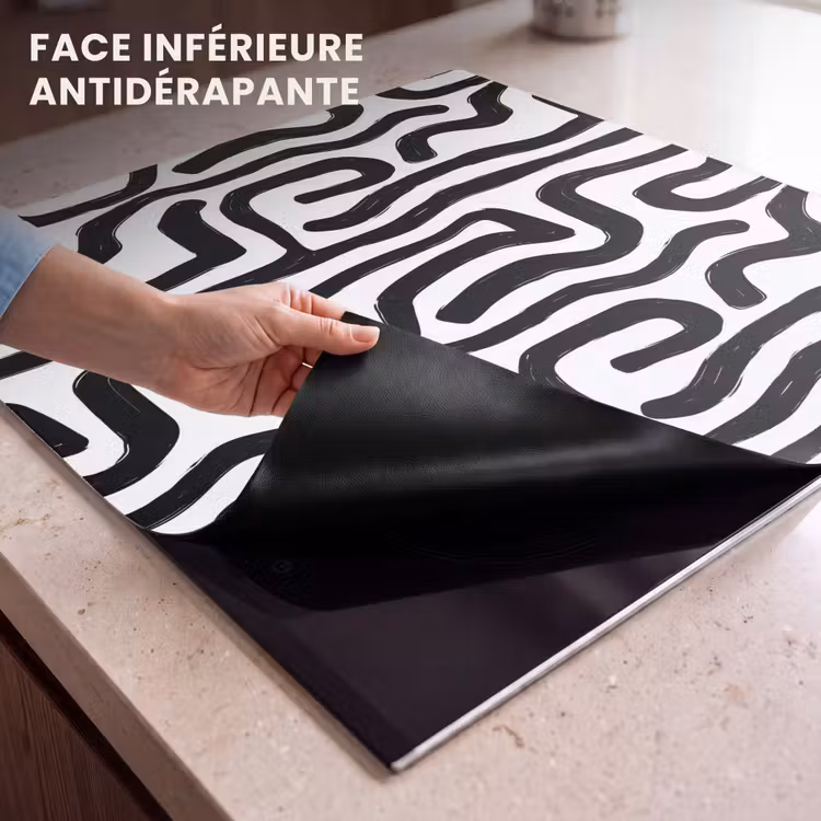 Protection plaque induction - Moderne - Lignes - Noir — 7