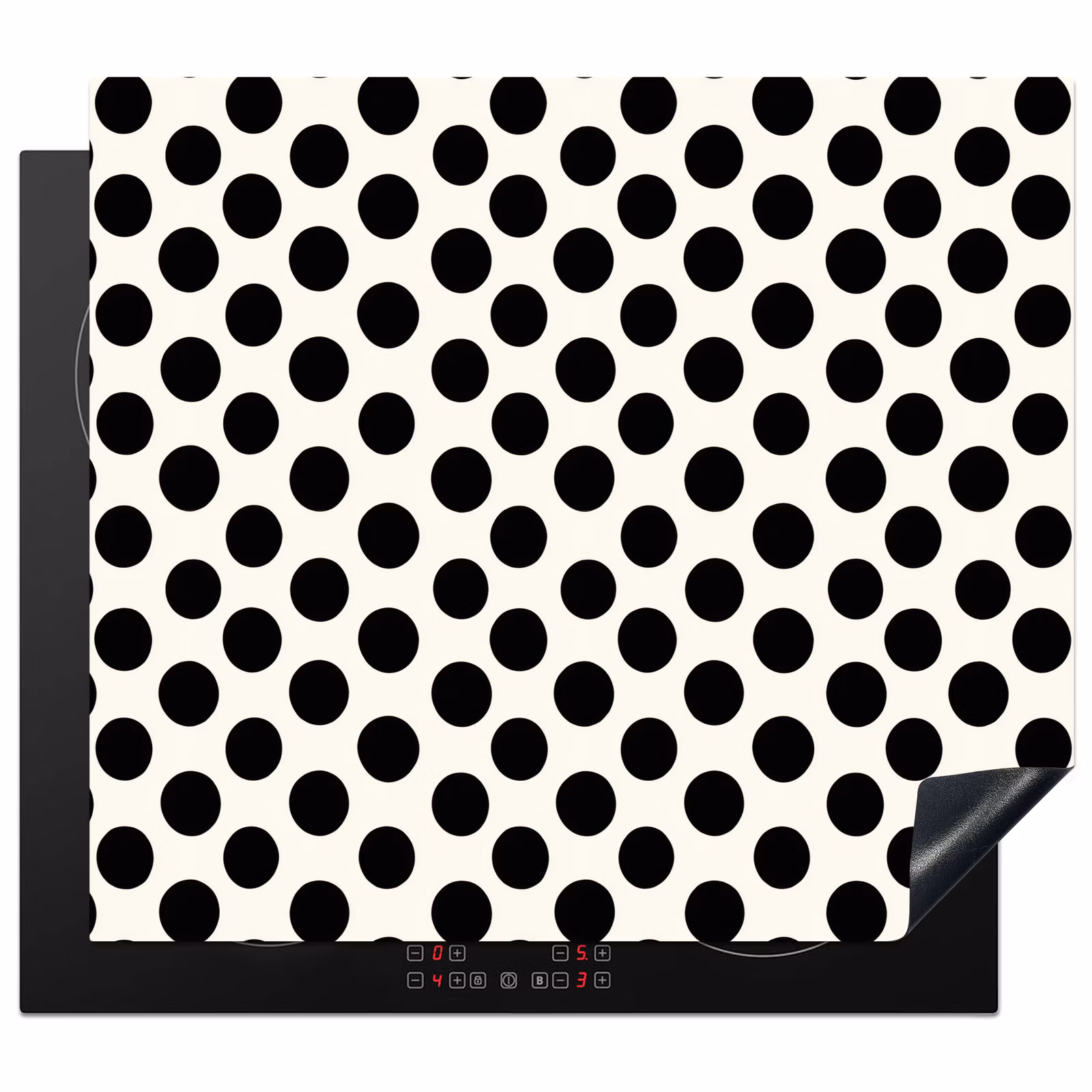 Protection plaque induction - Classique - Pois - Noir — 1