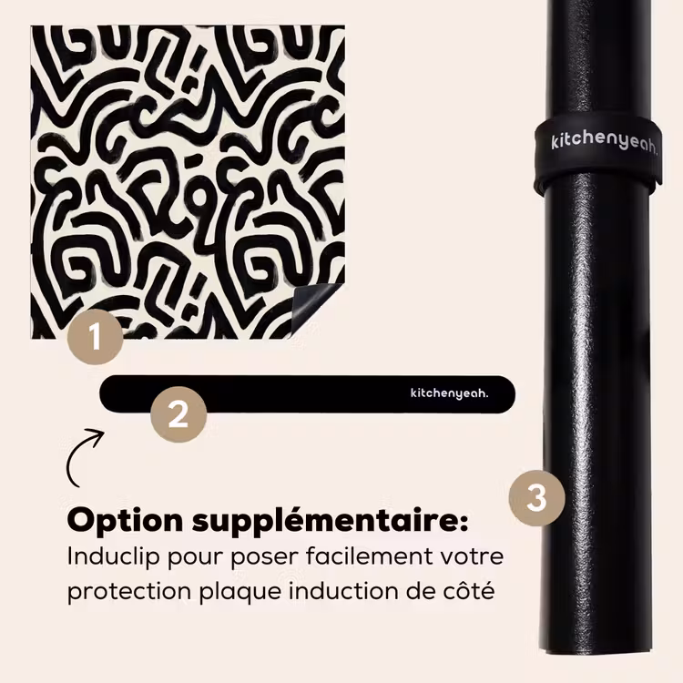 Protection plaque induction - Moderne - Abstrait - Noir — 8