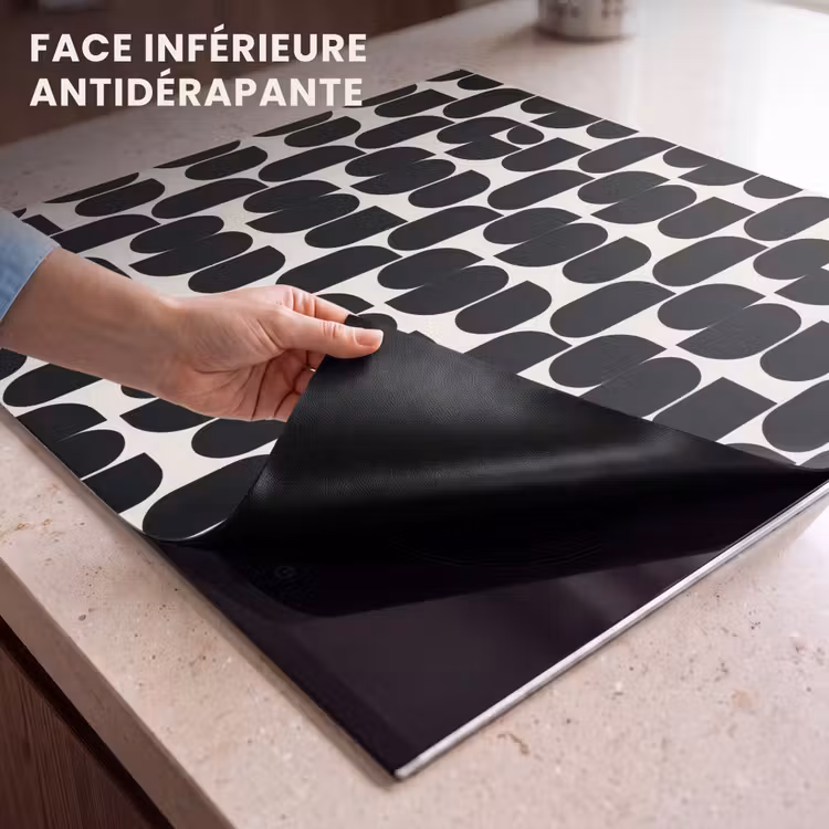 Protection plaque induction - Moderne - Motif - Noir — 7