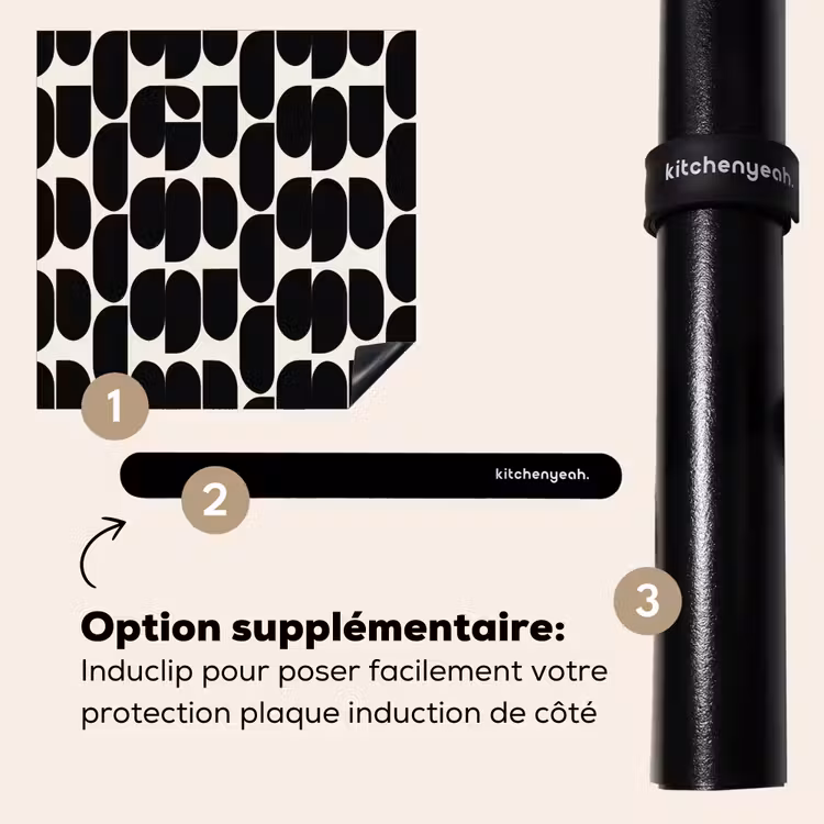 Protection plaque induction - Moderne - Motif - Noir — 8