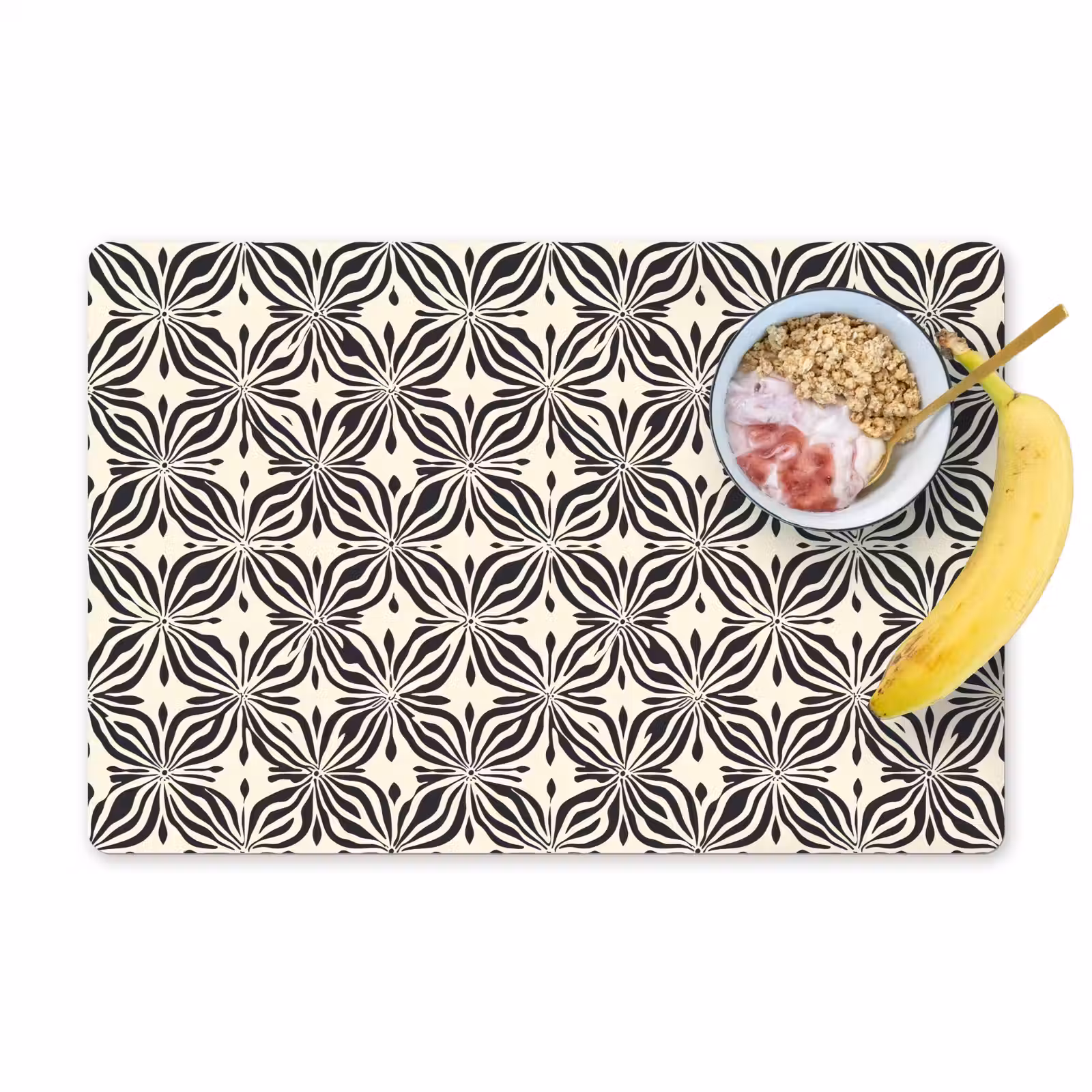 Set de table – 6 pièces - Graphique - Motif - Noir — 1