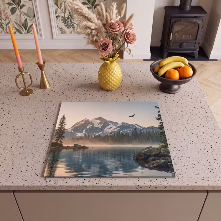 Protection plaque induction - Montagnes - Eau - Arbres — 3