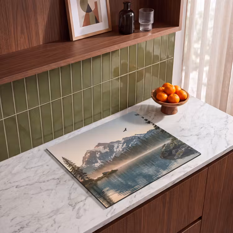 Protection plaque induction - Montagnes - Eau - Arbres — 4