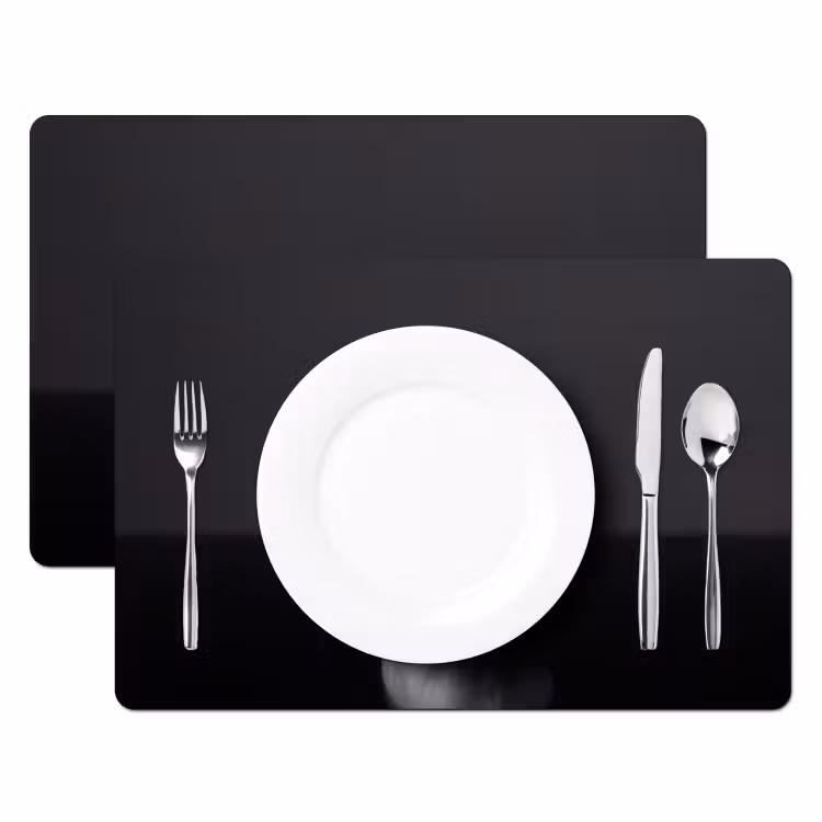 Set de table – 6 pièces - Ail - Noir - Blanc — 2