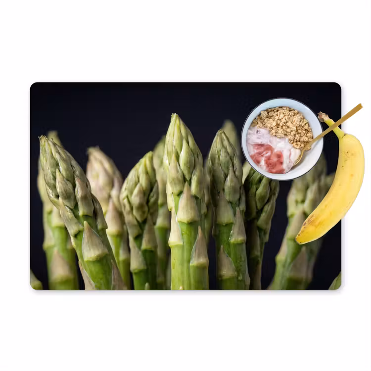 Set de table – 6 pièces - Asperges - Vertes - Noires — 1