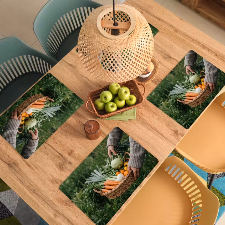 Set de table – 6 pièces - Champ - Légumes - Biologique - Récolte — 3