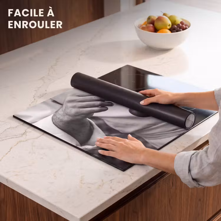 Protection plaque induction - Tomates - Chef - Noir - Blanc — 6