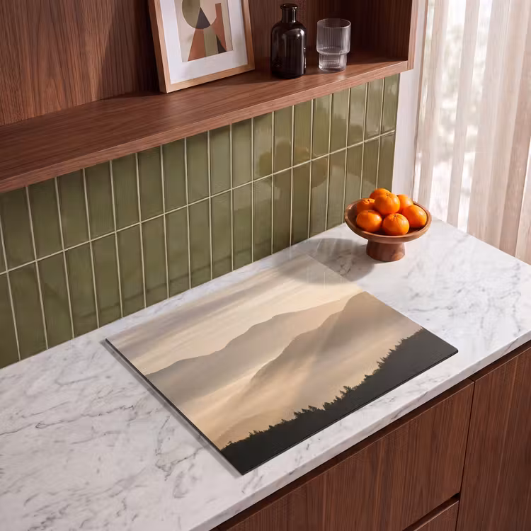 Protection plaque induction - Montagnes - Brouillard - Rayons de soleil — 4