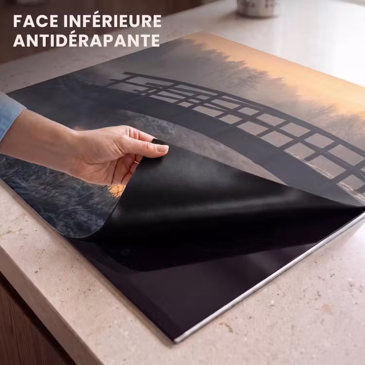 Protection plaque induction - Pont - Brouillard - Arbres - Eau — 7