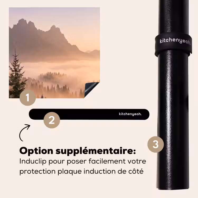 Protection plaque induction - Soleil - Brouillard - Montagnes - Arbres — 8