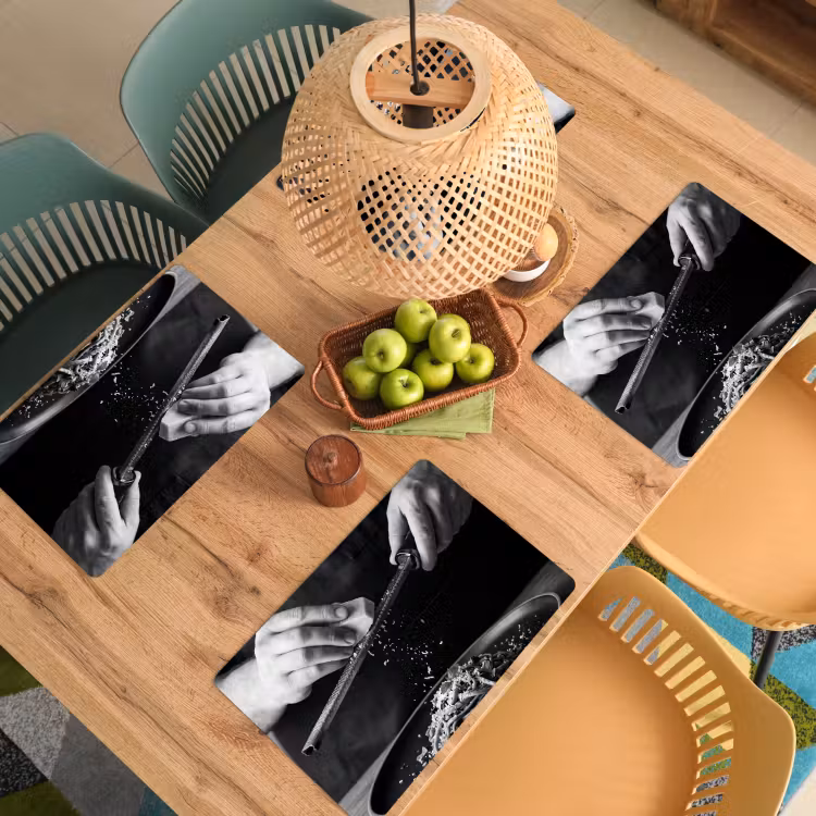 Set de table – 6 pièces - Fromage - Pâtes - Râpe — 3