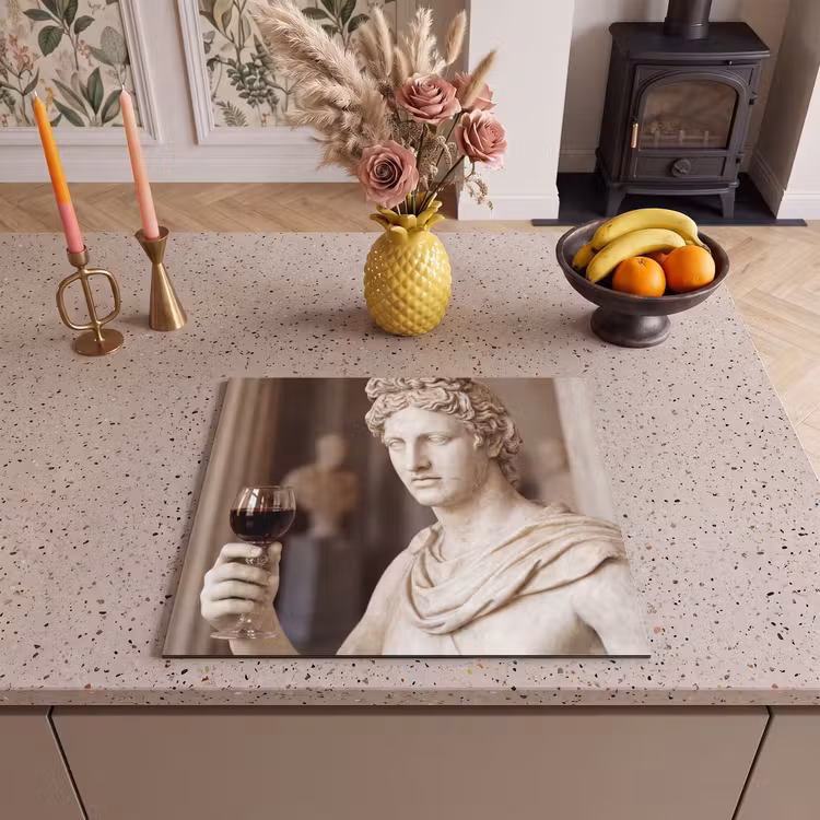 Protection plaque induction - Classique - Marbre - Vin — 3