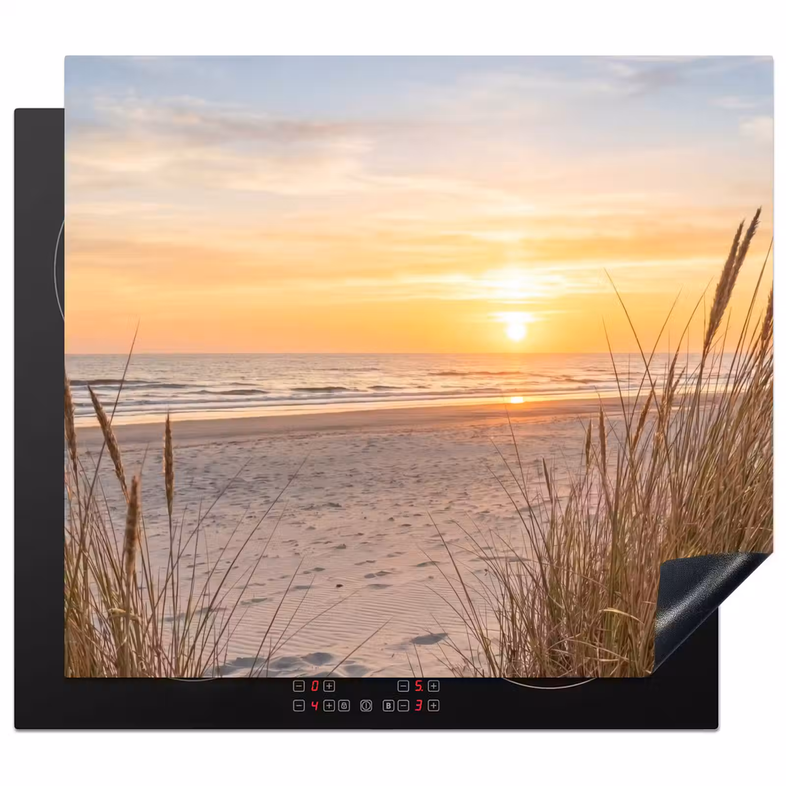 Protection plaque induction - Coucher de soleil - Dunes - Mer — 1