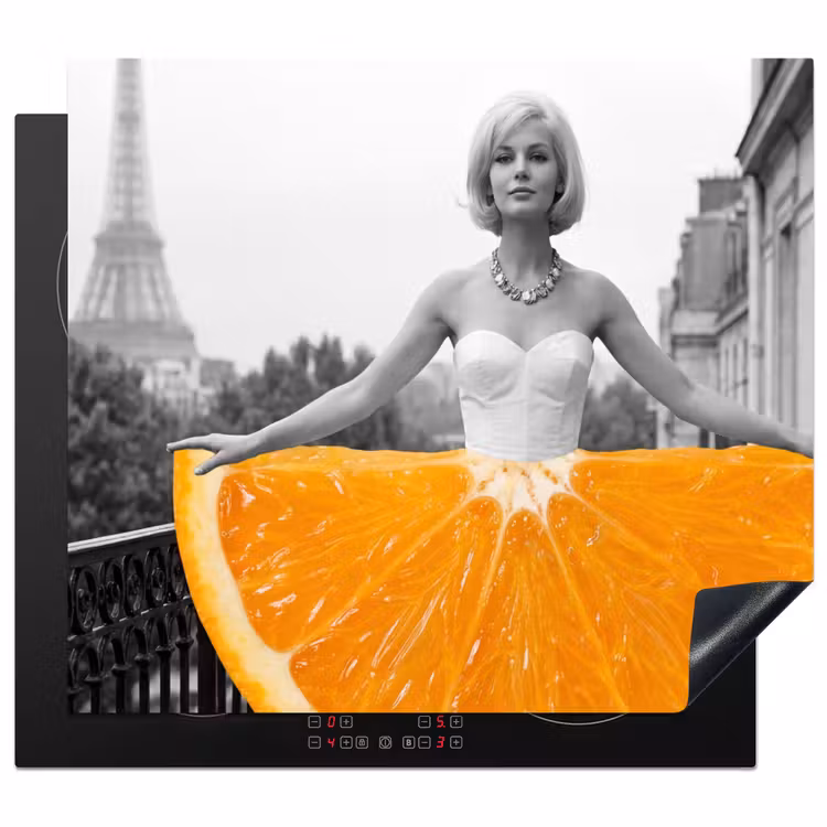 Protection plaque induction - Orange - Tour Eiffel - Femme — 1