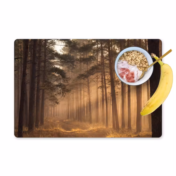 Set de table – 6 pièces - Forêt - Brouillard - Soleil — 1