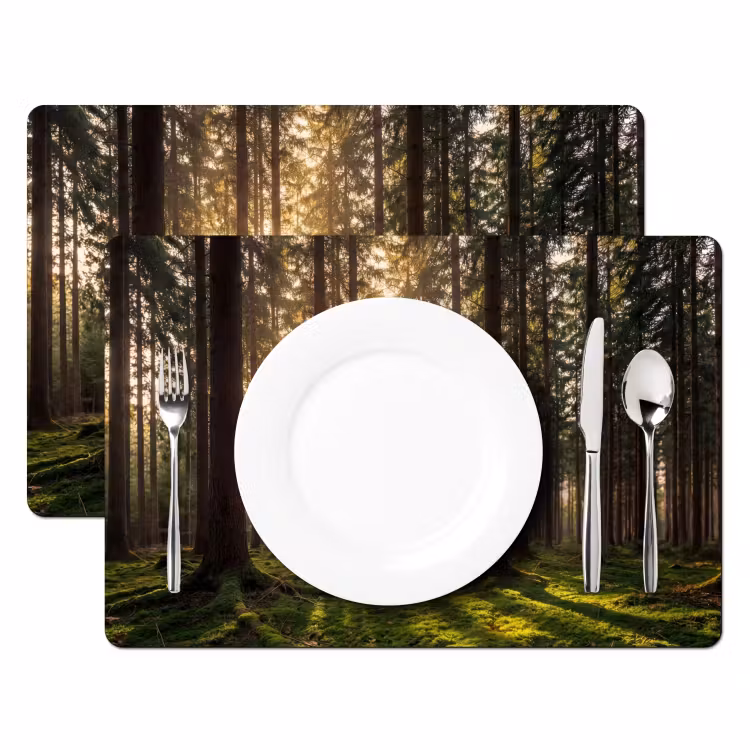 Set de table – 6 pièces - Forêt - Herbe - Soleil — 2