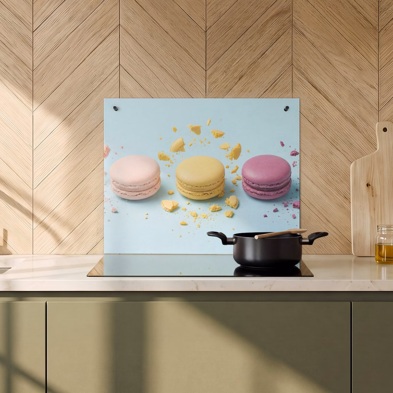 Protection à induction avec crochets - Macarons - Colorés - Pastel — 1